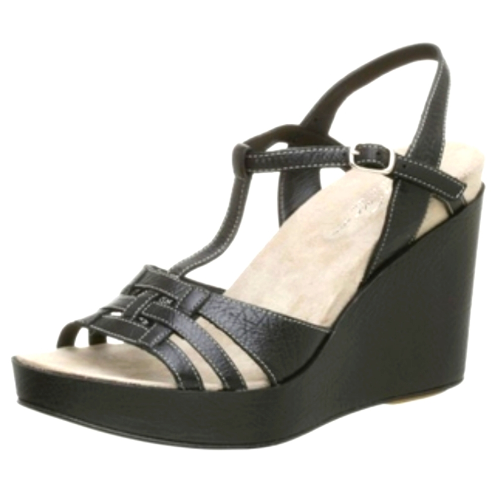Kenneth Cole Black Leather Wedge 9.5